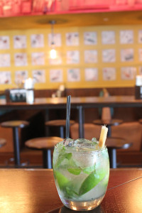 BOMBA’s traditional mojito, consisting of white rum, lime, mint and sugar.