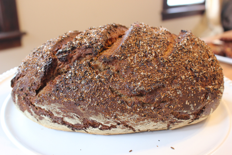 Schmaltz’s Jewish rye bread, koji-accelerated and made using Ohio-grown rye and foraged wild carrots and mustard seeds.