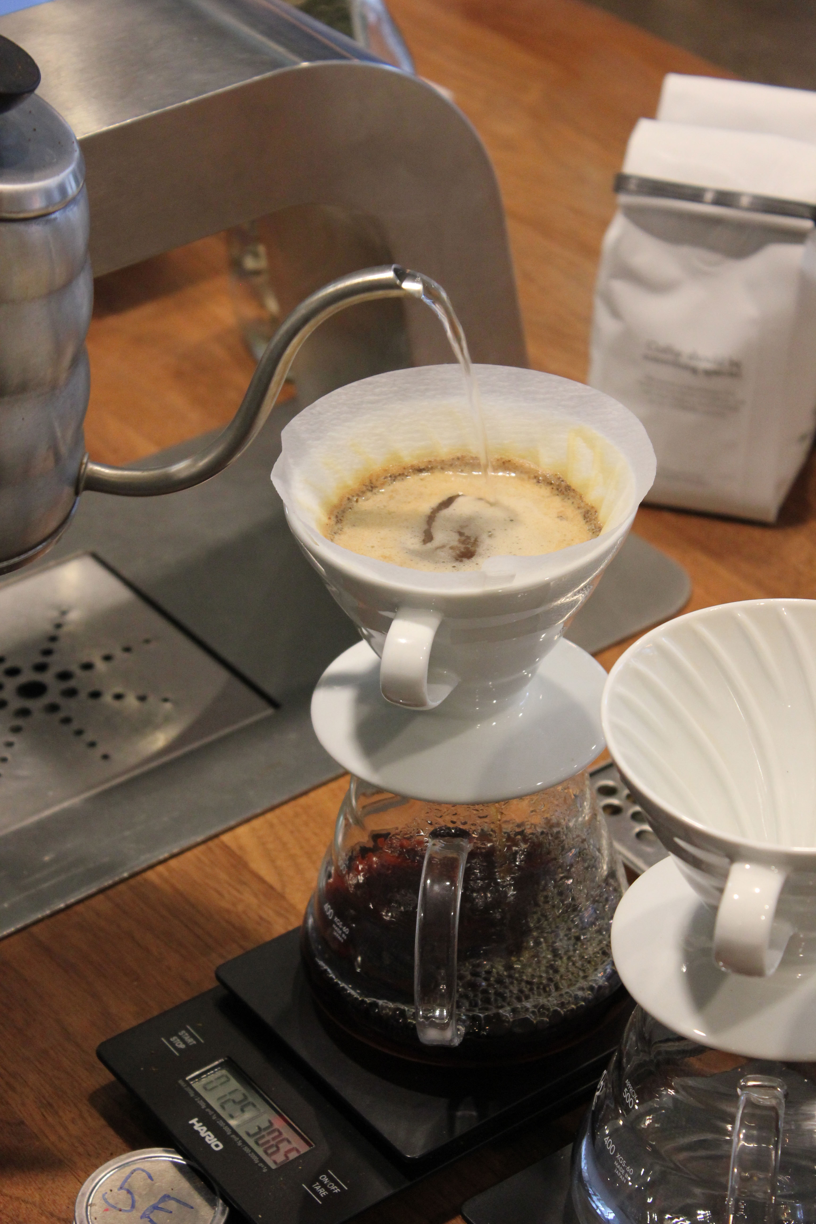 The pour-over technique allows Pour baristas to do more by hand, affording them more control over the coffee-making process.