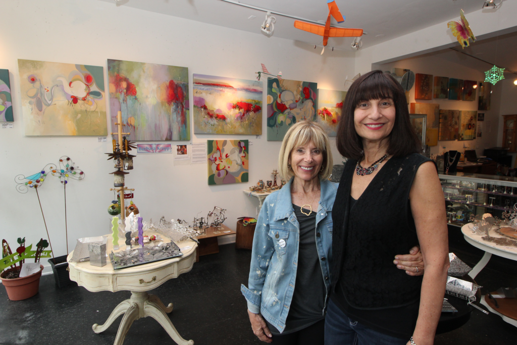 From left, Pennello Gallery co-owners Sue Cahn and Jacquie Meyerson inside their Little Italy gallery.