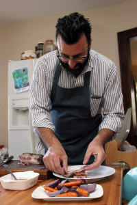 Umansky makes beef navel the foundation of his dish.
