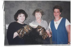 Designer Dress Days founder Liz Faulb, center, is joined by, from left, then-co-chairs Natalie Horowitz and Marilyn Zaas in a mid-1990s photo. Photo credit NCJW/Cleveland