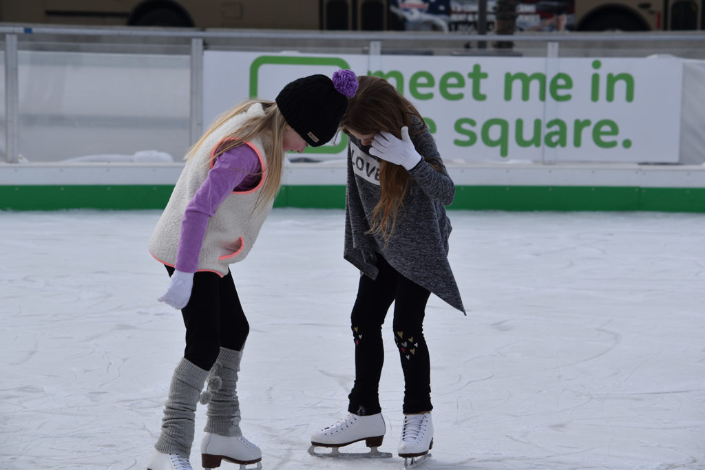Ice skating on Cleveland Public Square